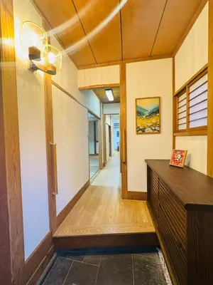 a hallway of a house with a wooden floor at STS-Toyama house-SJ0188 in Tokyo
