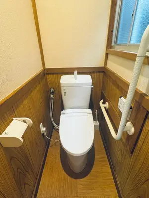 a bathroom with a toilet in a small room at STS-Toyama house-SJ0188 in Tokyo