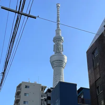 a view of the berlin tv tower at Latte Oshiage Comfort Stay, 10min walk to Tokyo Skytree in Tokyo