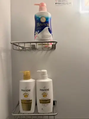 a refrigerator with two bottles of laundry detergent and bleach at Kabukichō, Shinjuku City -13F-SJ0019 in Tokyo