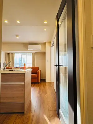 a kitchen with a sink and a counter top at Kabukichō, Shinjuku City -13F-SJ0019 in Tokyo