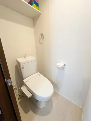 a bathroom with a white toilet in a room at Hotel Ikebukuro Fine Coat in Tokyo