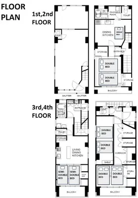 a floor plan of a house with at \u9752\u6238\u30aa\u30fc\u30c1\u30e3\u30fc\u30c9\u30d3\u30eb in Tokyo