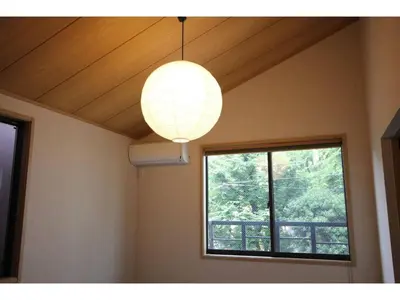 a light fixture in a room with a window at YADOYA Asakusa-Honkan - Vacation STAY 92044v in Tokyo