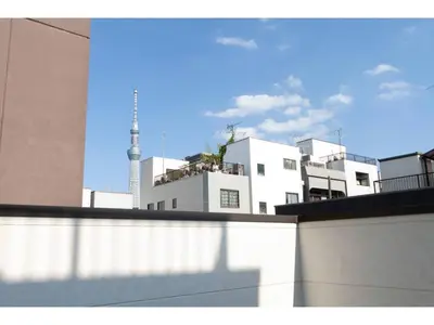 a view of some white buildings from a rooftop at YADOYA Asakusa-Honkan - Vacation STAY 92044v in Tokyo