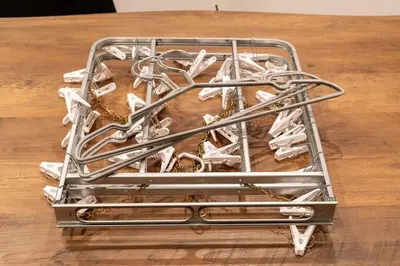 a pile of chicken wire sitting on a table at \u5922\u306e\u5bbf \u97ff 125t in Tokyo