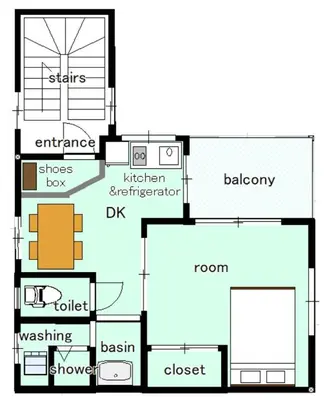 a floor plan of a house at 八広301 Nearby Tokyo Skytree & Asakusa in Tokyo