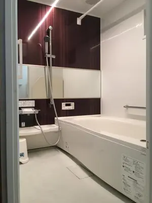 a bathroom with a bath tub and a sink at \u65b0\u5bbf\u99c5\u307e\u30672\u5206\u65b0\u5927\u4e45\u4fdd\u6238\u5efa\u30663br in Tokyo