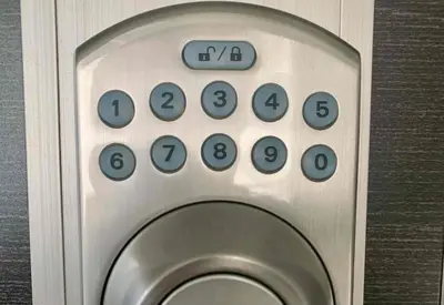 a close up of a remote control in an elevator at Monzennakacho Royal Residence in Tokyo