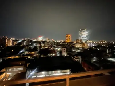 a view of a city at night with lights at Ebisu Top floor 1BR Condo with Mount Fuji view in Tokyo