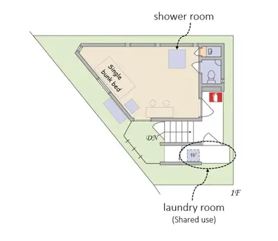 a floor plan of a house at Hot Deal! Simple, no-frills room 3 guest in Tokyo