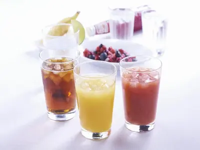 three different types of drinks on a table at APA Hotel Shinjuku Kabukicho Tower in Tokyo