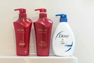 a group of three bottles of korean laundry detergent at Villa Wisteria Kitazawa -apartment hotel- in Tokyo
