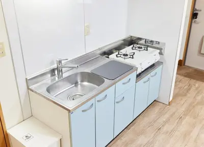 a kitchen with a sink and a stove at Est Stay KOIWA - Private Tokyo Apartment with Easy Access to Airport and Popular Attractions in a Calm and Friendly Neighborhood in Tokyo