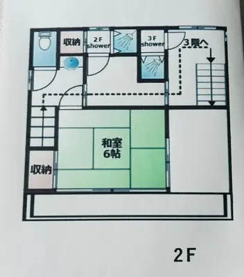 a drawing of a floor plan of a building at \u6c60\u888bHouse3F Cozy for 1-3 guests in Tokyo