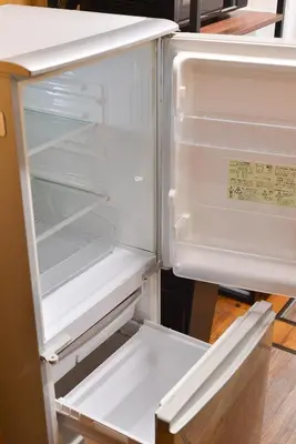 an empty refrigerator with its door open in a kitchen at Aoi Bld 1F in Tokyo