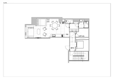 a drawing of a floor plan of a house at illi Tria Shibuya in Tokyo