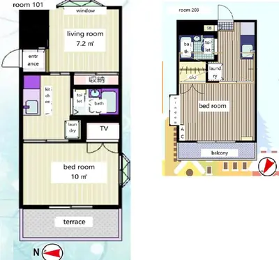 a floor plan of a house at \u65b0\u5bbf\u5f92\u6b69\u570f\u306e\u30db\u30c6\u30eb\u897f\u65b0\u5bbf\u4e94\u4e01\u76ee\u99c52\u5206 in Tokyo
