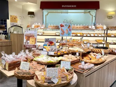 a bakery with many different types of bread and pastries at Generous Forest 101 in Tokyo