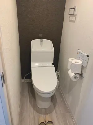 a bathroom with a white toilet in a stall at Li Tokyo otta in Tokyo