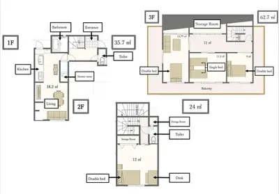 a schematic diagram of a house at Imperial Tateishi in Tokyo