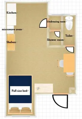 a floor plan of a small bathroom with at Imperial Tateishi in Tokyo