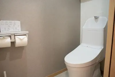 a bathroom with a white toilet and two rolls of toilet paper at 大田Nishikōjiya hotel-OT0368 in Tokyo