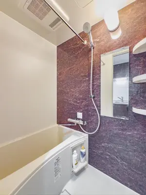 a bathroom with a sink and a shower at \u79cb\u53f6\u539f hotel -TT0379 in Tokyo