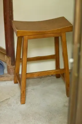 a small wooden stool sitting in a room at Historic House in Sangenjaya - Central Tokyo Stay in Tokyo