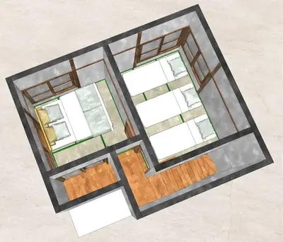 a drawing of a floor plan of a house at Historic House in Sangenjaya - Central Tokyo Stay in Tokyo