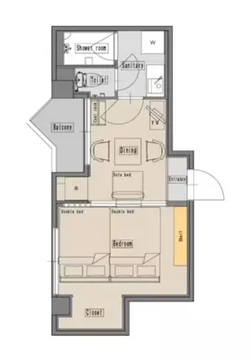 a floor plan of a house at Nestry Asakusa 302\u53f7\u5ba4 in Tokyo