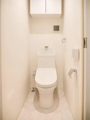 a bathroom with a white toilet in a stall at Triphome Asakusa Alpha 3min to Sensoji Temple in Tokyo
