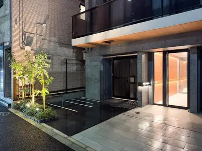 an external view of a building with a courtyard at Triphome Nakano Japanese Style in Tokyo