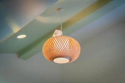 a pendant light hanging from a ceiling at Shinjuku 'The Wizard of Oz' Villa in Tokyo