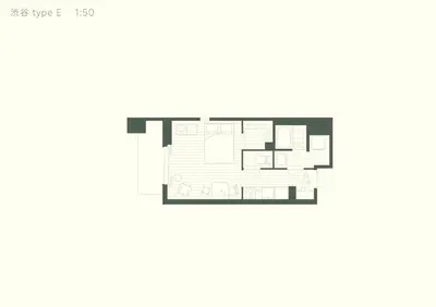 a floor plan of a house at The Apartment Hotel Shibuya 2 in Tokyo