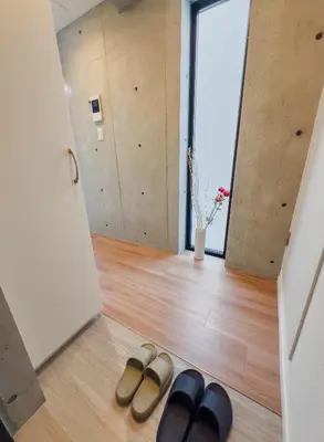 a pair of shoes sitting on the floor in a room at ideas ASAKUSA Hotel in Tokyo