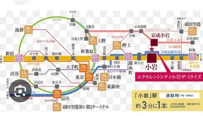 a map of the subway map of china at Airport and Disney direct bus Near Koiwa station in Tokyo