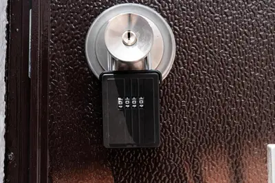 a close up of a doorhandle on a brown door at Yy-\u7be0\u516c\u5bd33LDK-TS0376 in Tokyo