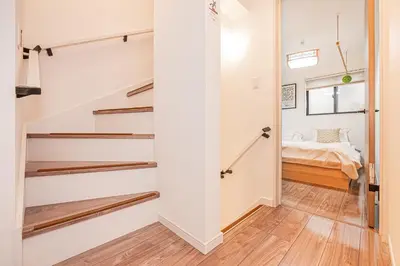 a room with stairs leading to a bedroom at Stay cozy - Vacation STAY 43532v in Tokyo
