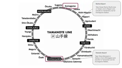 a map of the kamchatka line at CraftFlat Komagome 501 a compact studio at excellent location in Tokyo