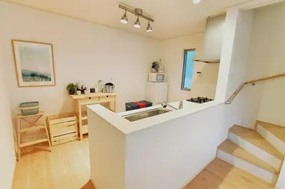 a kitchen with a sink and a counter top at CD199 8 minutes from Ikebukuro in Tokyo