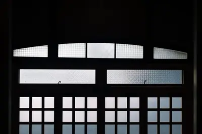 four windows in a room with a ceiling at Ebihara in Tokyo