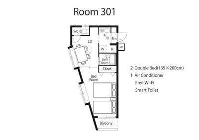 a floor plan of the apartment at Pr31\u4e0b\u843d\u5408 in Tokyo