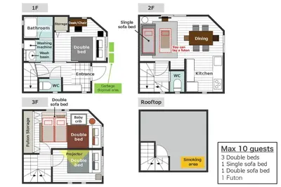 a floor plan of a house at Hotel Comfortia in Tokyo
