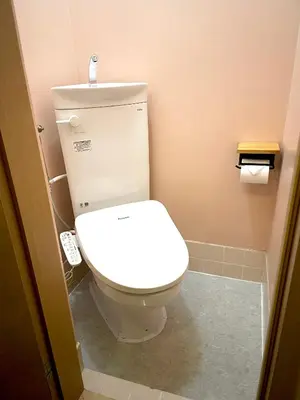 a bathroom with a white toilet in a room at Sakura Inn Tokyo Skytree in Tokyo