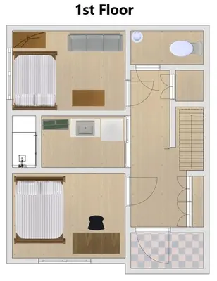 a drawing of a first floor of a house at \u6771\u4e2d\u91ce in Tokyo