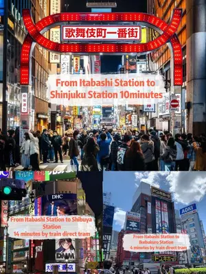 a collage of photos of a busy city street at \u685c\u306e\u901a \u6c60\u888b\u5468\u8fba \u4ea4\u901a\u4fbf\u5229 \u7573\u5bdd\u5ba4 1-4\u4eba \u6c60\u888b4\u5206\u65b0\u5bbf10\u5206\u6e0b\u8c3714\u5206\u76f4\u901a in Tokyo