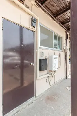 a door to an rv garage with airusirusirusirusirusirusirus at tkm\u5317\u5c0f\u5ca91\u4e01\u76ee101 in Tokyo