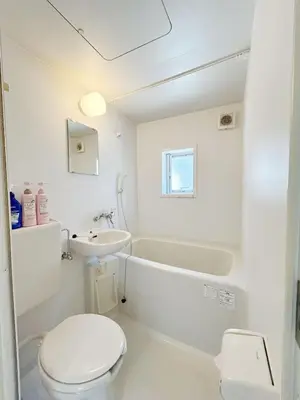 a bathroom with a toilet and a tub and a sink at Shinjuku\u5927\u4e45\u4fdd\u97e9\u56fd\u6b65\u884c\u8857#JR\u65b0\u5927\u4e45\u4fdd\u7ad9\u6b65\u884c4\u5206\u949f#\u8dc3\u5c42loft\u7684\u7cbe\u81f4\u516c\u5bd3#\u9ad8\u901f\u65e0\u9650\u5236\u7f51\u7edc#B201 in Tokyo