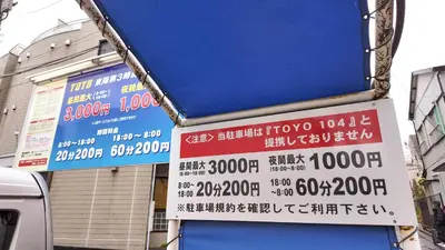 a sign in front of a gas station at MSTAY\u9ad8\u7530\u99ac\u5834one in Tokyo